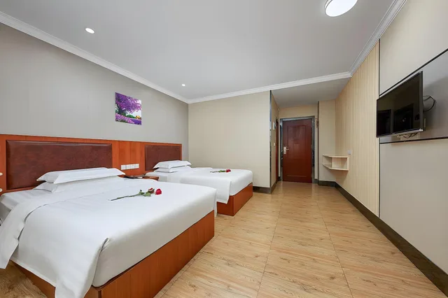 غرفة اقتصادية بسريرين منفصلين، Hanqun Hotel 1/2