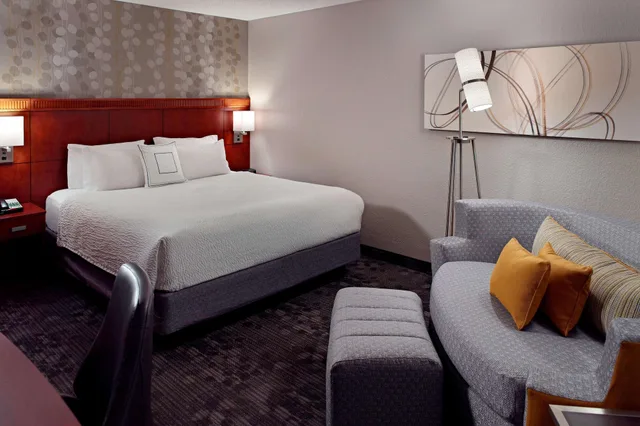 جناح سوبيريور بسرير كينج بغرفة نوم واحدة مع أريكة، Sonesta Select San Jose Airport 2/4