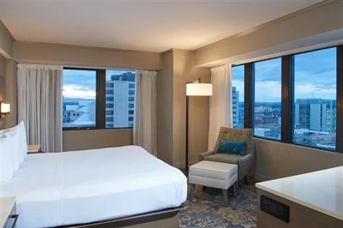غرفة ديلوكس بسرير كينج بإطلالة على المدينة، Hilton Anchorage 1/1