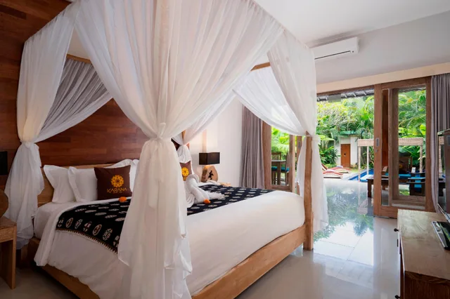 فيلا بسرير مزدوج بغرفتي نوم بمسبح خاص، Freddies Resort & Villas Ubud Bali 1/1