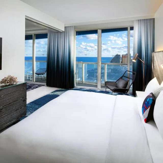 2 Bedrooms, Residential, Premier, Suite, 2 King Beds, Ocean View, Sofa, Balcony، W Fort Lauderdale 1/3