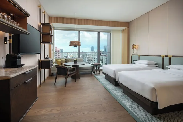 غرفة ديلوكس بسريرين منفصلين، Grand Hyatt Kunming 1/2