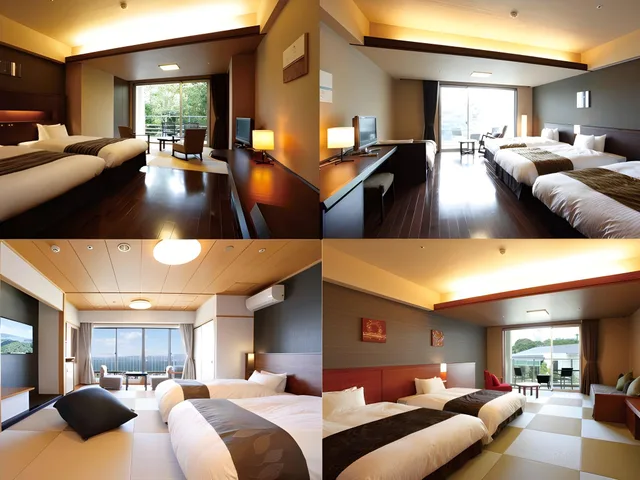 غرفة بسريرين منفصلين تُحدَّد عند الوصول، HOTEL WELLSEASON HAMANAKO 2/2