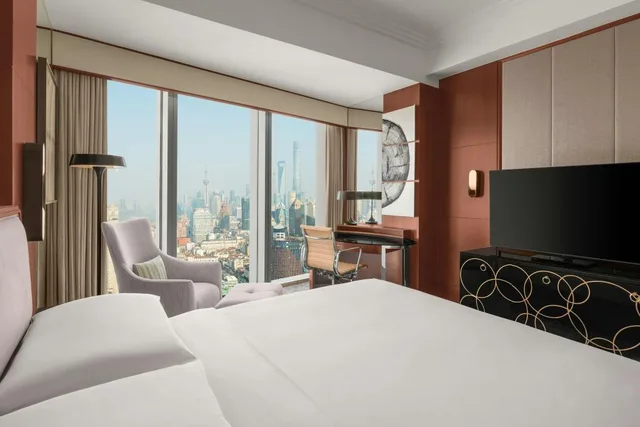 Skyline, Bund, Guest Room, King Bed, with View, High Floor، Shanghai Marriott Marquis City Centre 1/4