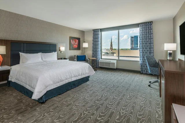 غرفة بسرير كينج لذوي الإعاقة، Hampton Inn and Suites Fort Wayne Downtown 1/2