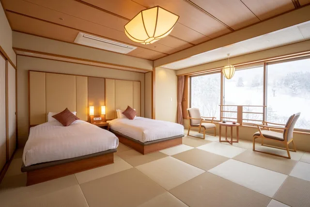 غرفة قياسية بسريرين منفصلين، Zao Kokusai Hotel 3/6