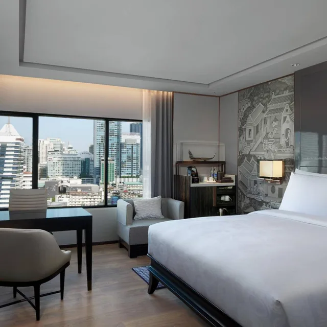 غرفة تنفيذية بسرير كينج مع دخول الصالة، Jw Marriott Bangkok 2/5