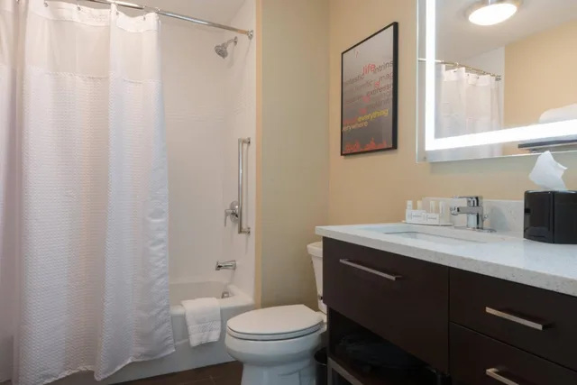 جناح بسرير كوين بإطلالة على المدينة بغرفة نوم واحدة مع أريكة، Towneplace Suites Syracuse Liverpool 2/4