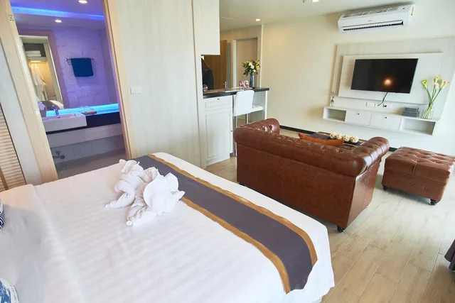 غرفة كلوب ديلوكس بسرير مزدوج، Sonia Residence Pattaya 1/2