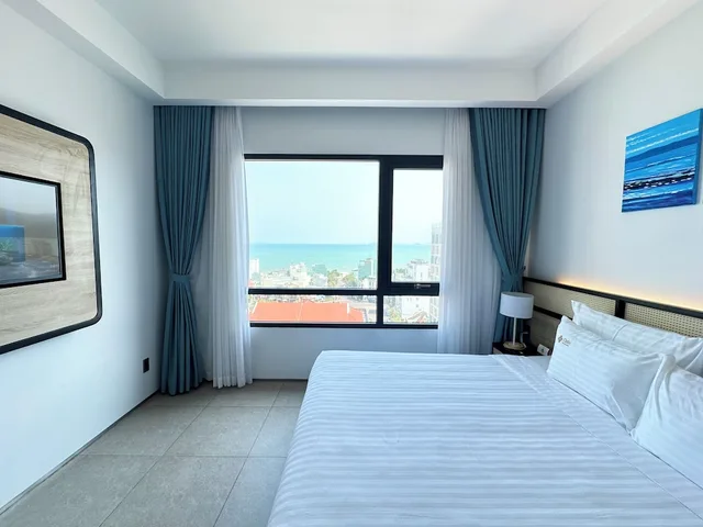 غرفة ديلوكس بسريرين منفصلين بإطلالة على البحر، Odin Hotel Quy Nhon 1/9
