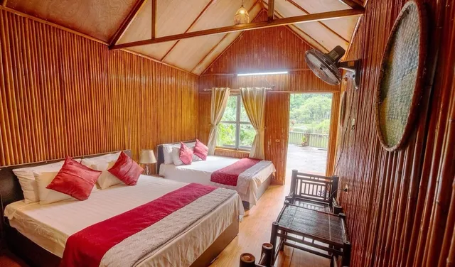 بنغل بسريرين منفصلين بإطلالة على النهر، Tam Coc Bungalow 2/2