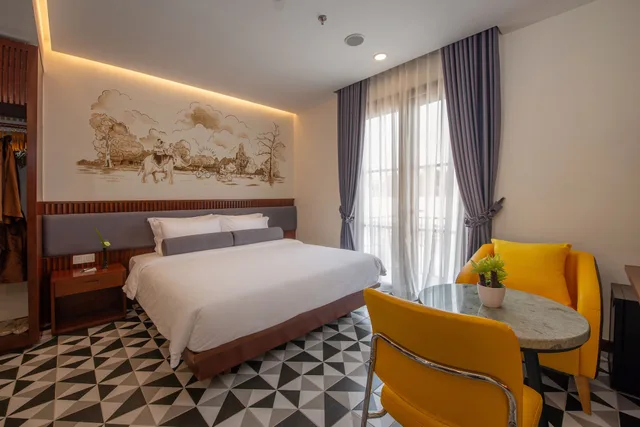 غرفة بسرير كينج بحمام خاص، The Twizt - Lifestyle Hostel 1/8