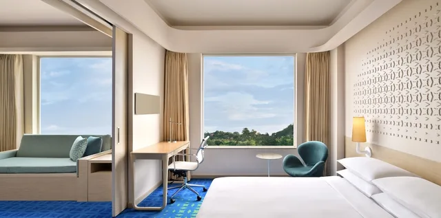 غرفة ديلوكس بسرير كوين بإطلالة على المدينة، Fairfield By Marriott Hyderabad Gachibowli 2/7