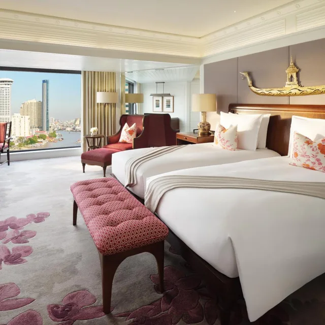 جناح بريميير بسرير مزدوج أو سريرين منفصلين، Mandarin Oriental Bangkok 1/5