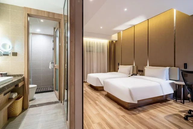 Elegant, Twin Beds، Atour Hotel Lukou Airport Nanjing 3/3