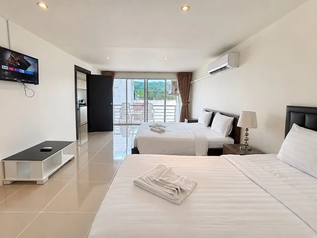 غرفة عائلية بسريرين كينج بإطلالة على البحر بغرفتي نوم بمطبخ، Oceanview Treasure Hotel & Residence 2/10