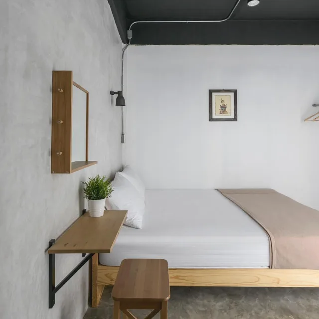 غرفة بسرير مزدوج بحمام خاص، Ora Hostel Bangkok 8/10