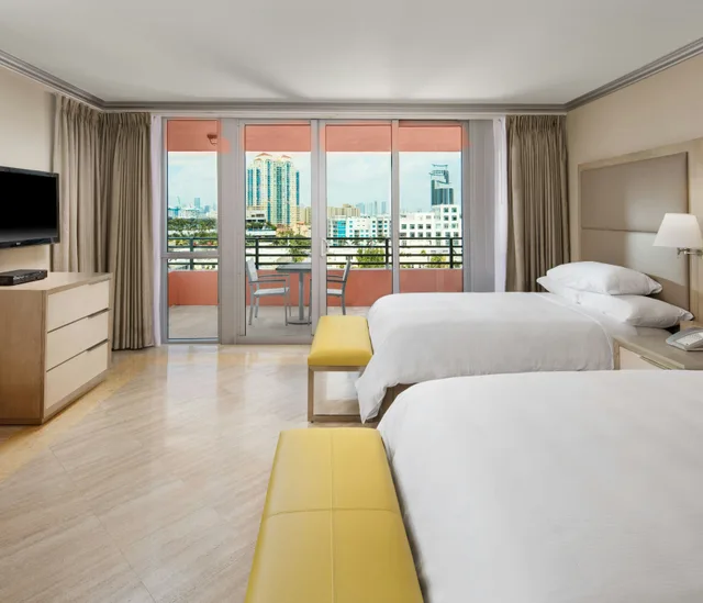 استوديو بسريرين مزدوجين بإطلالة على المدينة، Hilton Bentley Miami South Beach Hotel 2/4