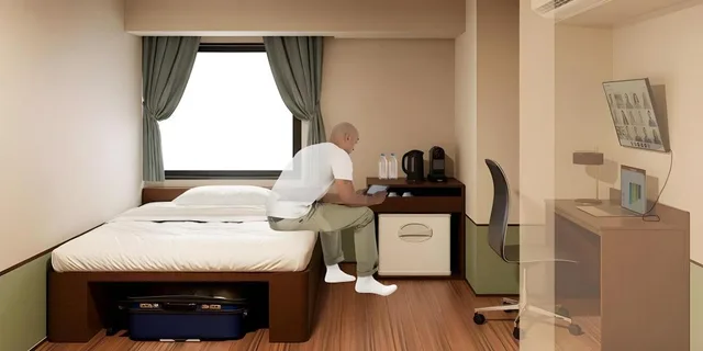 غرفة يابانية قياسية بفراش فوتون وسرير مزدوج، Hotel Meldia Osaka Higobashi 3/10