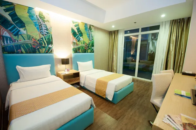 غرفة ديلوكس بسرير مزدوج أو سريرين منفصلين بإطلالة على الحديقة، Aziza Paradise Hotel 2/2