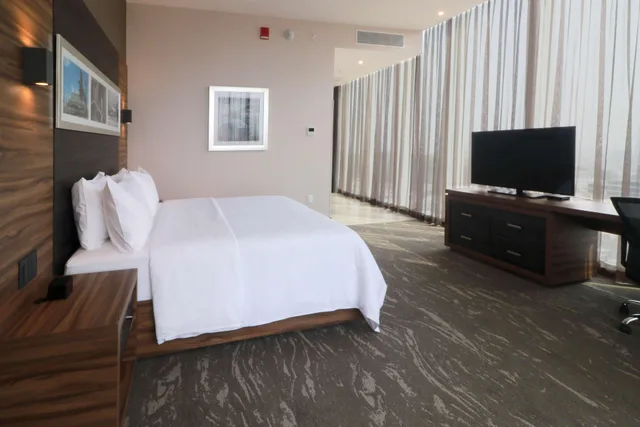 غرفة ديلوكس بسرير مزدوج بإطلالة على الجبل، Hilton Garden Inn Monterrey Obispado 1/1