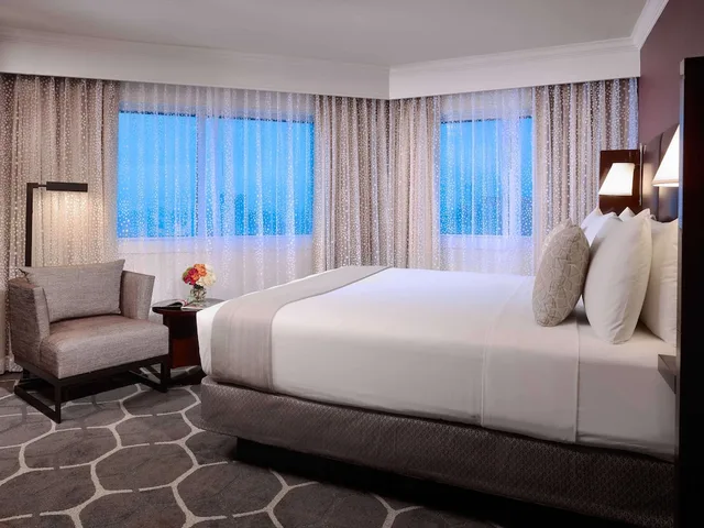 غرفة بسرير كينج بإطلالة على المدينة بحوض استحمام لذوي الإعاقة، Royal Sonesta Houston Galleria 2/4