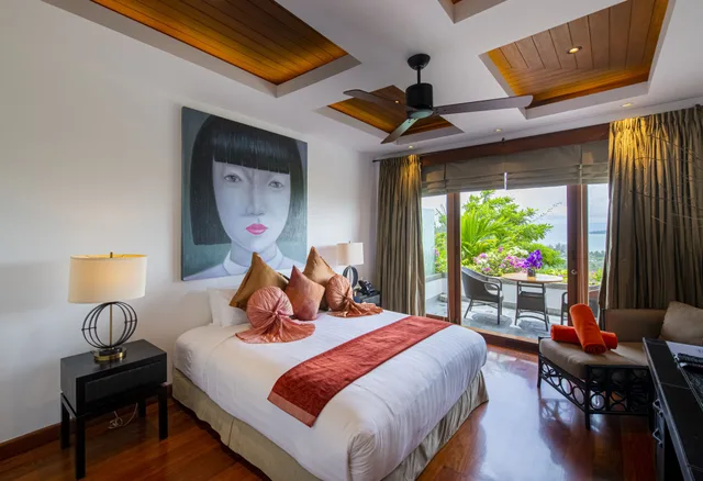 غرفة بسريرين منفصلين وسريرين كينج بـ8 غرف نوم بمسبح خاص، VILLA BAAN PHU PRANA 5/10