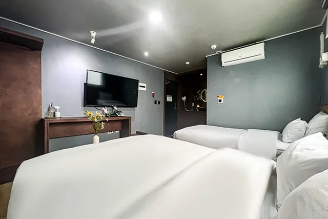 غرفة عائلية بسرير مزدوج وسرير فردي بإطلالة على المدينة، Malu Hotel 2/10