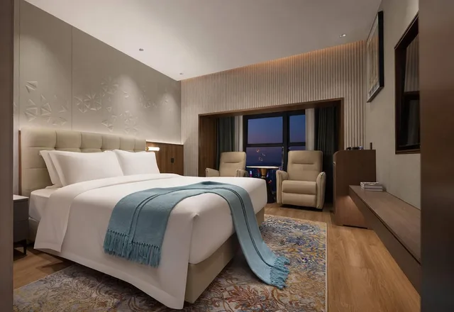 غرفة بسرير كينج بإطلالة على المدينة للمدخنين، Days Inn by Wyndham Changsha Yuanda Road 1/1