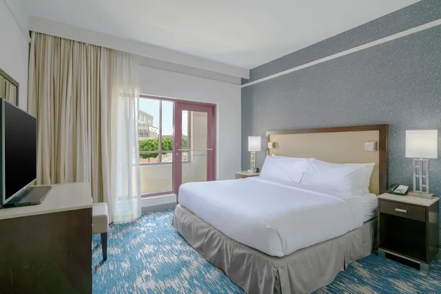 جناح بسرير كينج بشرفة مع أريكة، Embassy Suites Alexandria Old Town 1/5