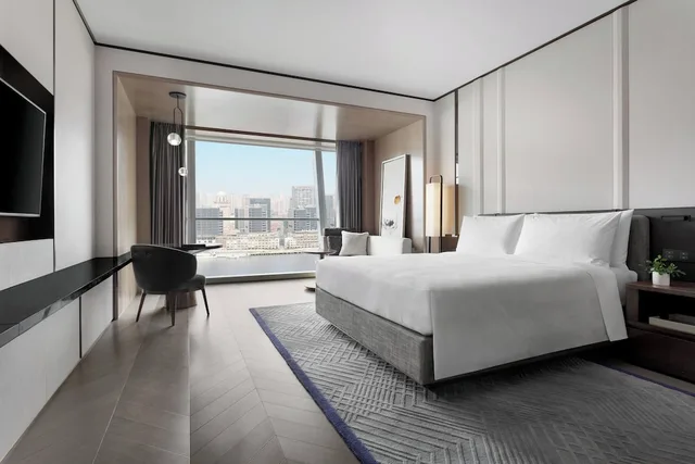 غرفة ديلوكس بسرير كينج بإطلالة على النهر، Jw Marriott Marquis Hotel Shanghai Pudong 1/5
