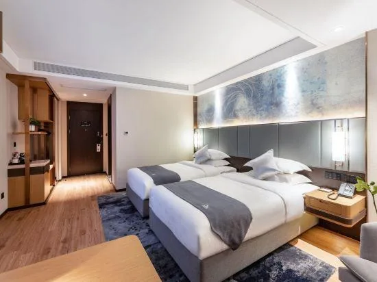 غرفة ديلوكس بسريرين منفصلين، GreenTree Eastern Suzhou Dushu Lake Guoyuan Road Subway Station Hotel 1/1