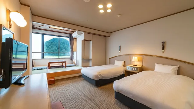 غرفة اقتصادية بسريرين منفصلين، Oedo Onsen Monogatari Kinosaki Onsen Kinosaki 1/1
