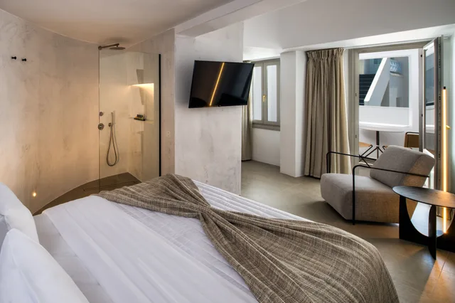 غرفة تنفيذية بسرير كوين بإطلالة جزئية على البحر، Ira Hotel Spa 2/6