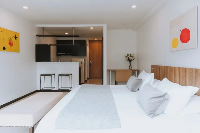 استوديو بسرير كينج، Travelers Apartamentos and Suites Orange Medellin 2/5
