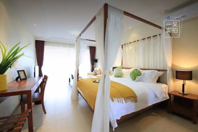 غرفة بريميير بسرير كوين بإطلالة على البحر، Estay Apartment Hidden Bay Huidong 1/1