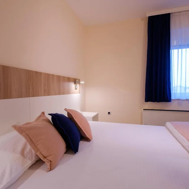 غرفة بسرير مزدوج أو سريرين منفصلين، Airport Garni Hotel Belgrade 7/10