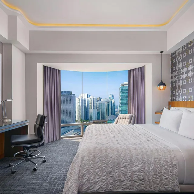 غرفة ديلوكس بسرير مزدوج، LE MERIDIEN KUALA LUMPUR 3/7