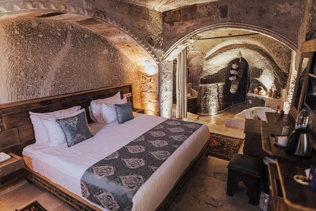 غرفة ديلوكس بسرير كينج، Sah Saray Cave Suites Halal Hotel 1/7