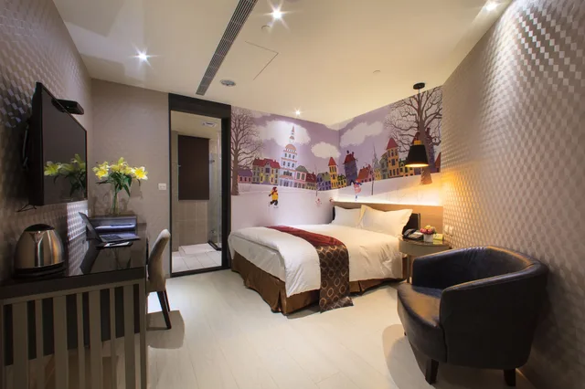 غرفة عائلية بسريرين كوين مع أريكة، Stay Hotel - Taichung Zhongqing 2/3