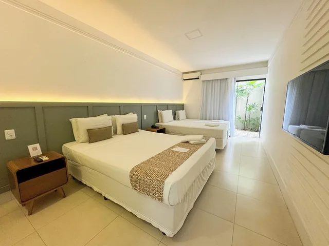 غرفة قياسية ثلاثية بسرير مزدوج وسرير فردي، Hotel Premium Recanto Da Passagem 2/3