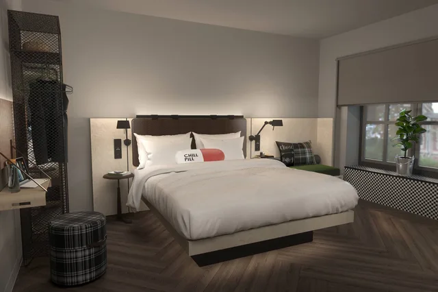 غرفة بسرير كوين، Moxy Lille City 8/10