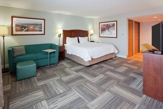 غرفة بسرير كينج بإطلالة على البحيرة مع أريكة لذوي الإعاقة، Hampton Inn Duluth Canal Park 3/6