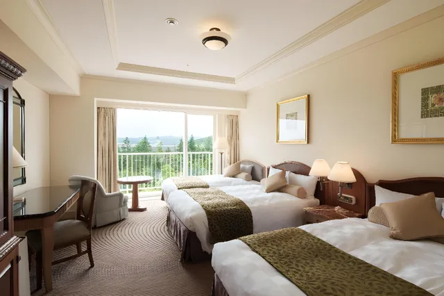 غرفة ديلوكس بسريرين مزدوجين بإطلالة بحوض استحمام، Sendai Royal Park Hotel 2/2