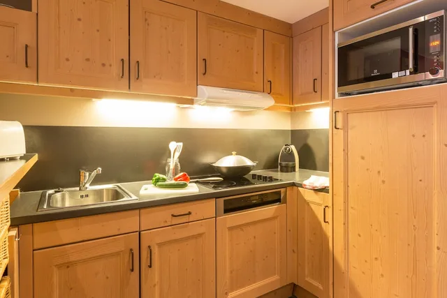 شقة بسريرين منفصلين بغرفة نوم واحدة مع أريكة، Residence Pierre Vacances Premium Les Crets 5/7