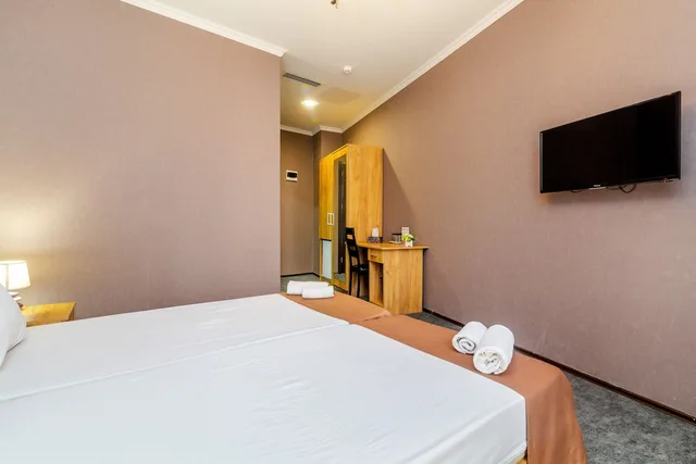 غرفة قياسية بسريرين منفصلين بإطلالة على المدينة، HOTEL MARLYN 2/5
