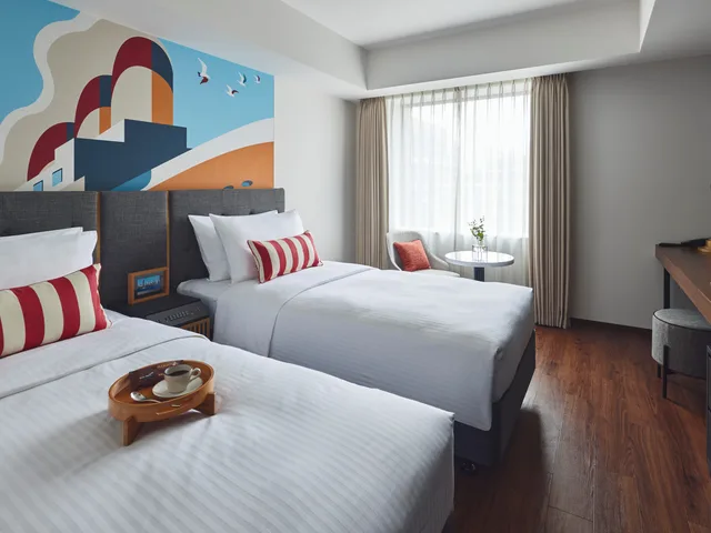 غرفة قياسية بسريرين منفصلين، Citadines Harbour Front Yokohama 1/1