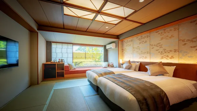 Renovated, Type A, Modern, Standard, Twin Beds, Mountain View، Hagihime No Yu Eirakukan 1/2
