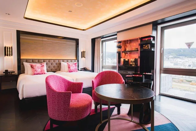 غرفة سوبيريور بسريرين منفصلين بإطلالة على الجبل، FAUCHON L'Hotel Kyoto 1/6