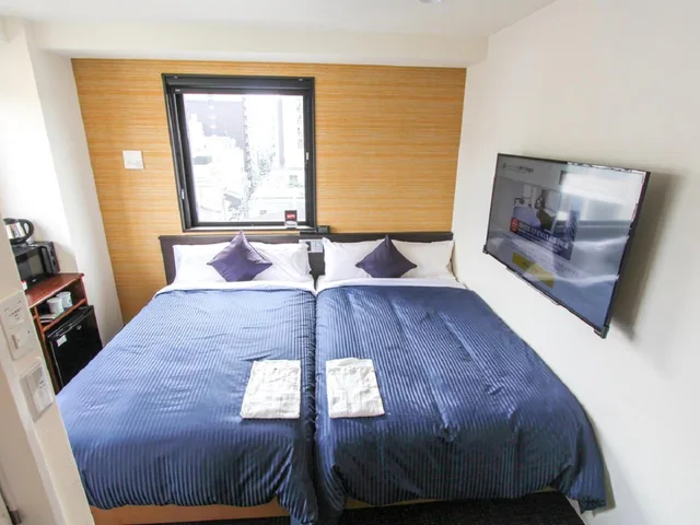 Semi Room, 2 Semi Double Beds, Hotel Livemax Kyoto Teramachi Dori 3/3